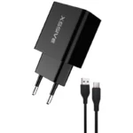 Xssive 18W QC Quick Charger & USB C-Cable XSS-AC61B2IN1 - Zwart