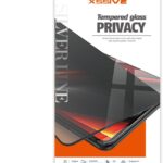 Xssive SilverLine Privacy Tempered Glass iPhone 12 ProMax- Zwart
