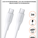 Xssive TPE Serie 65W Type-C to Type-C Cable 3m XSS-TPE3MCC - Wit